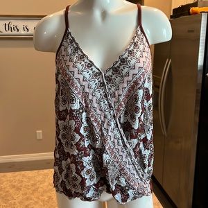 Cute Rust Color Print Tank